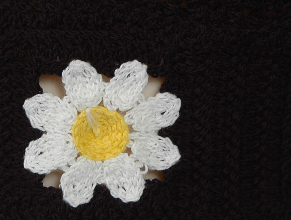 Daisy Black Floral Crochet Bralette Top