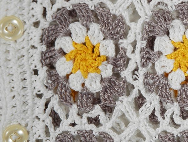 Daffodils Handmade Crochet Cardigan Shrug Vest