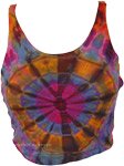 Milky Way Purple Tiedye Boho Crop Top