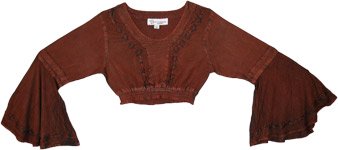 Queen Burgundy Butterfly Snug Crop Top