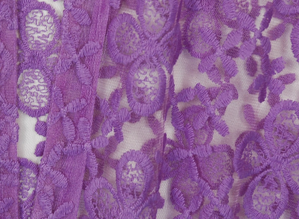 Cool Lavender Net Kimono Coverup