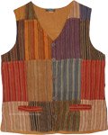 Sedona Striped Bohemian Patchwork Vest