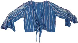 Genteel Blue Tie Dye Butterfly Top