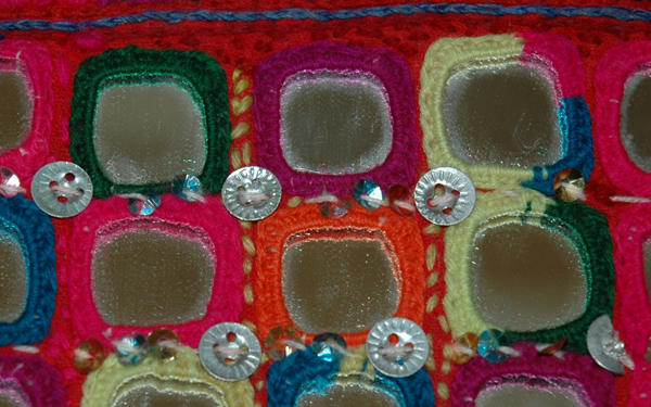 Color Cubes Mirror Beads Belt