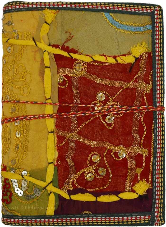 Writing Notebook Diary Sequins Metallic Thread XL