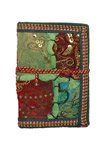 Sequined Patchwork Tiny Pocket Journal in Handmade Paper S