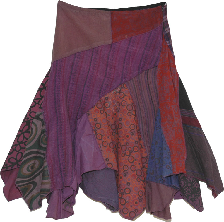 Very Bohemian Fringed Winter Skirt | patchwork