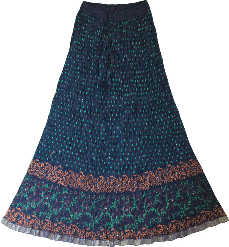 Ethnic polka dot long skirt - Sale on bags, skirts, jewelry at ...