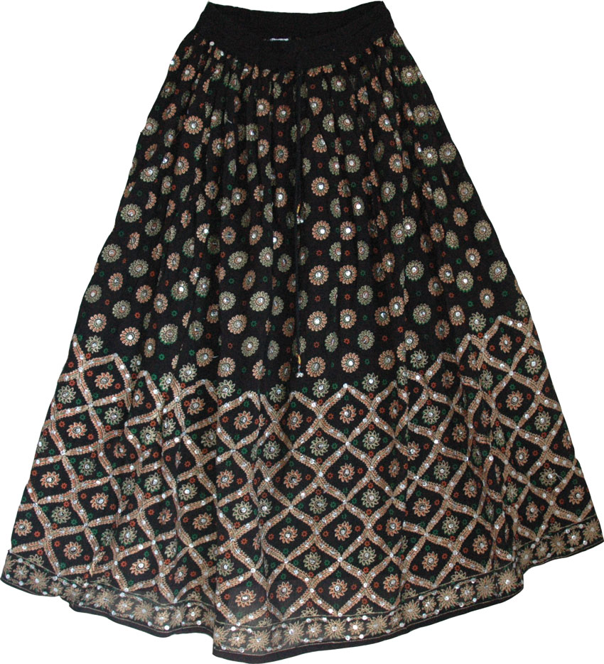 Indian lengha style festive skirt with sparkling sequins - Sale on bags ...